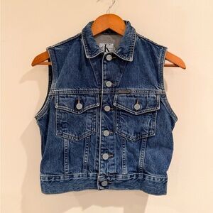 VINTAGE Calvin Klein Denim Vest - PETITE